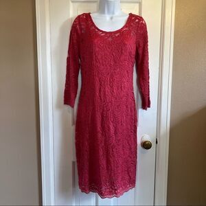 Jessica Simpson lace pink maternity dress